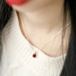 Elegant Water Drop Ruby NecklaceNecklace