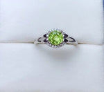 6mm Simple Round Cut Peridot 925 Sterling Silver RingRing