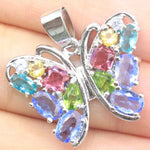 26x25mm Gorgeous 4.9g Rainbow Butterfly Shape Pendant OnlyMulti Color