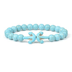 Various Shapes Blue Turquoise Bracelets2517cm-6.7inch