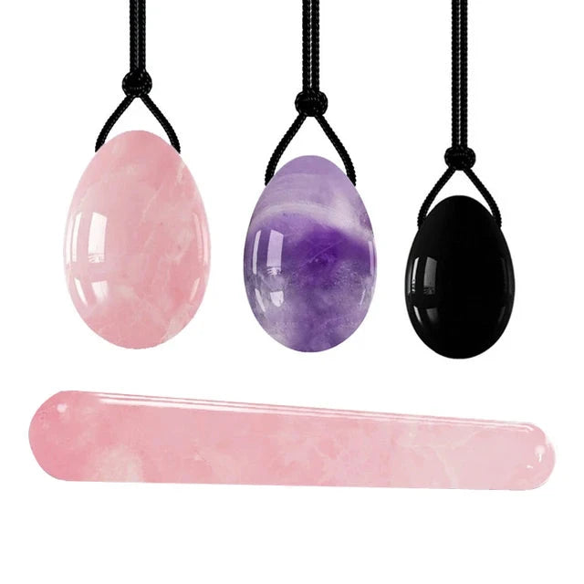3/4PCs Natural Jade Yoni Eggs Massage Wand Set4PC 05