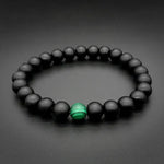 Natural Stone Beads Bracelets Lucky Charm 8mm Blue Turquoises Couple Bracelets3-malachite