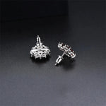 3.5 Carats Genuine Garnet S925 Silver Stud Earrings