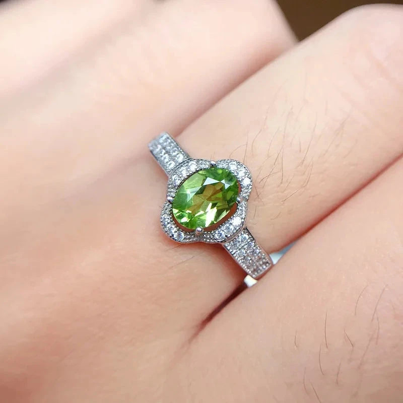 Natural Peridot Gemstone Fashion Rings006resizable