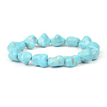 Various Shapes Blue Turquoise Bracelets617cm-6.7inch