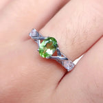 Natural Peridot Gemstone Fashion Rings008resizable