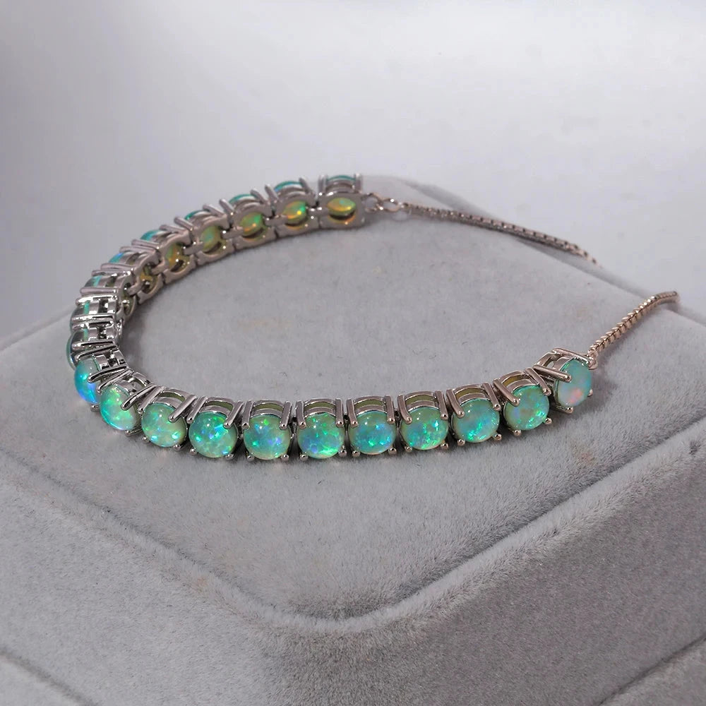 Fire Opal Bracelets Bohemia Silver Plated Fashion Jewelrys Bracelet