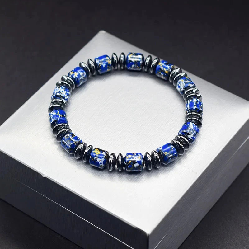 Bohemian Therapeutic Magnetic Hematite Bracelet