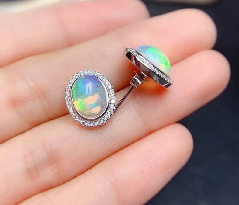 7*9MM Opal Ring, Necklace, Earring and Jewelry SetJewelry Sets