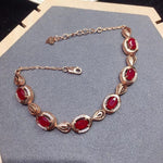 4mm*6mm 2.5ct Natural Ruby BraceletBracelet