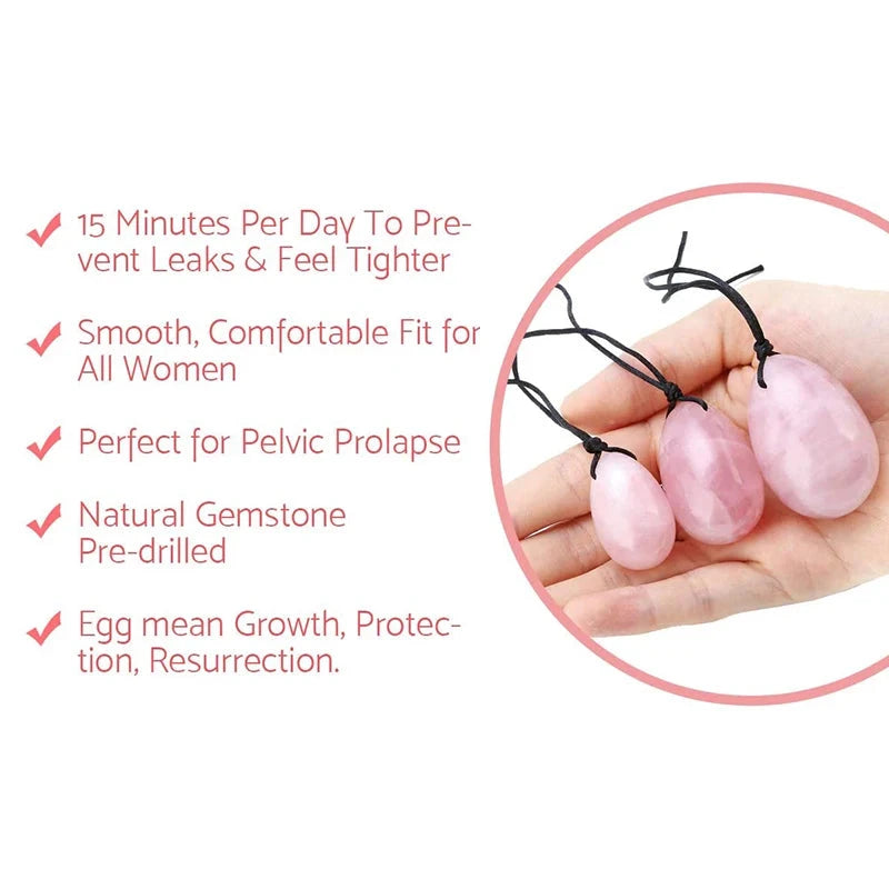 3/4PCs Natural Jade Yoni Eggs Massage Wand Set