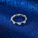 Water Drop Sapphire Silver RingRing