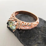 1 Carat Moissanite 925 Sterling Silver Rose Gold RingRing