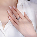 Shiny Ruby 925 Sterling Silver Band RingRing