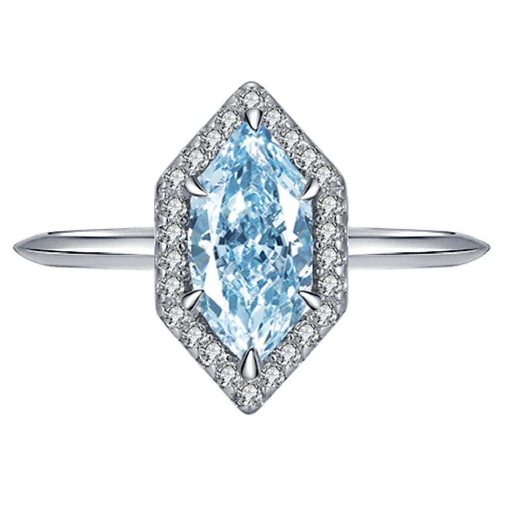 Aquamarine Sapphire Gemstone Engagement Ring for WomenAquamarine9