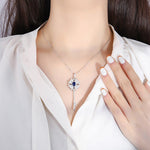 5*7mm Ruby Diamond Key Pendant NecklaceNecklace