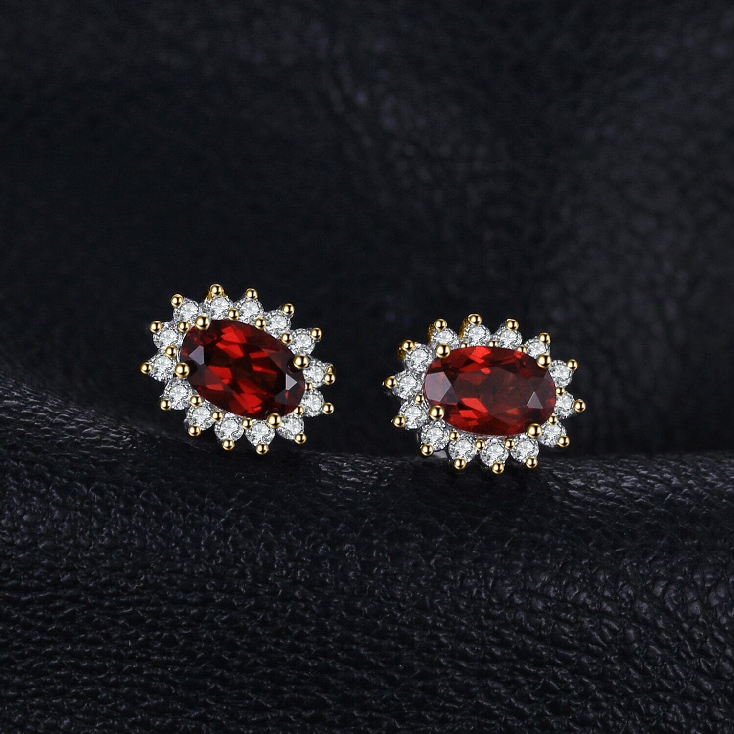 Ruby 925 Sterling Silver Stud Earringsearrings