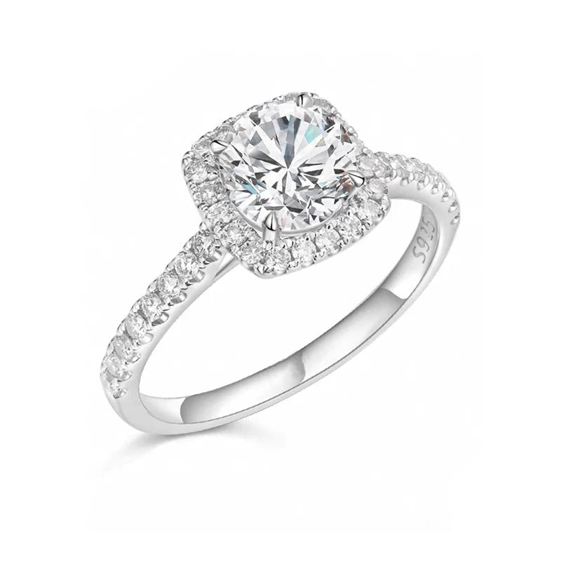 Moissanite Solitaire Engagement Ring for Women