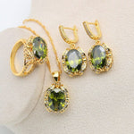 Peridot Multi Colors 925 Silver Jewelry SetJewelry SetsPeridot Gold 3pcs6