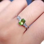 Natural Peridot Gemstone Fashion Rings007resizable