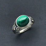 Natural Turquoise Rings 925 Sterling SilverMalachiteResizable