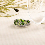 Leaves Design Peridot 925 Sterling Silver RingRing