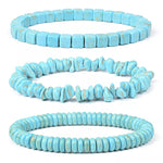 Various Shapes Blue Turquoise Bracelets