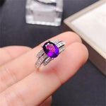 Amethyst Rose Gold & Platinum Resizable RingRingPlatinum-plated