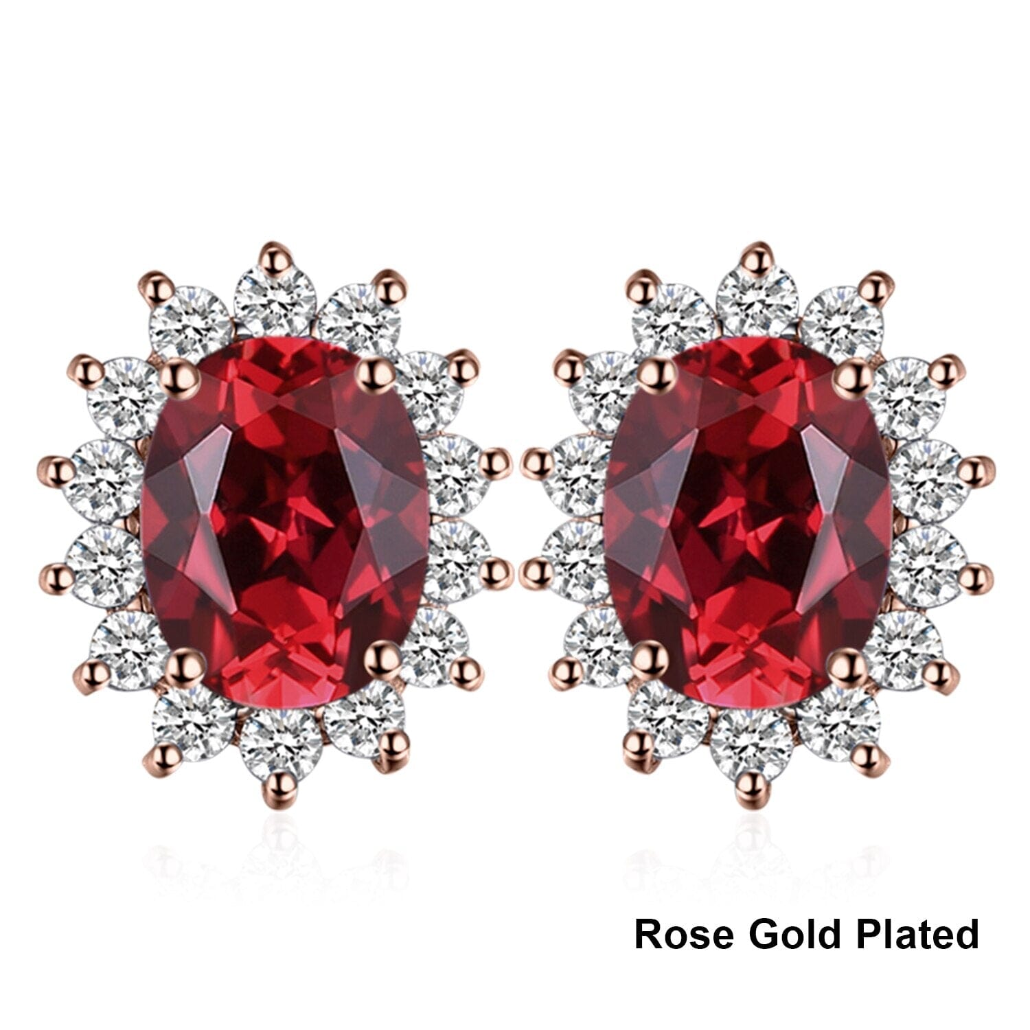 Ruby 925 Sterling Silver Stud Earringsearrings