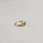 Fashion Peridot Rings for women Simple Premium Design Opening Adjustable Charm