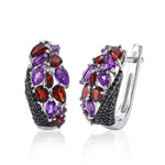 3.8ct Peridot and Garnet Gems 925 Sterling Silver Clip EarringsEarringsGarnet