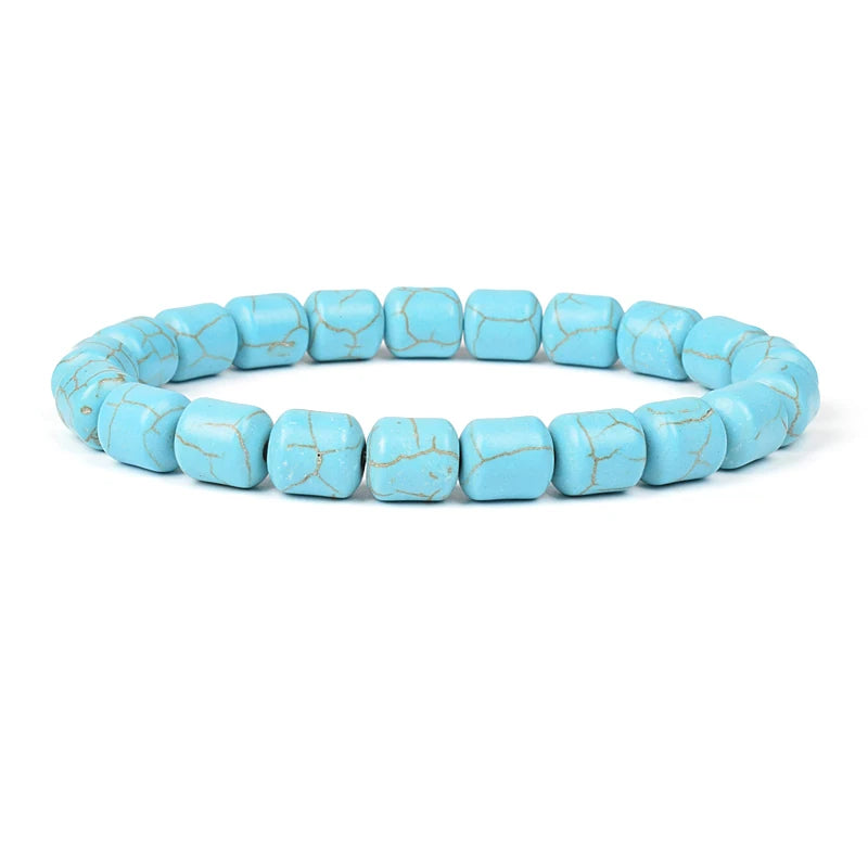 Various Shapes Blue Turquoise Bracelets217cm-6.7inch