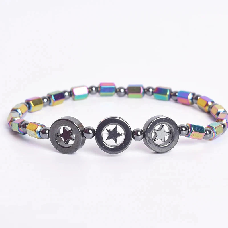 Bohemian Therapeutic Magnetic Hematite Bracelet1319cm(7.48inch)