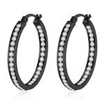 6 Color Small Hoop Earrings with Cubic Zirconia Gold/Silver Plated Stainless Steel EarringFH9286
