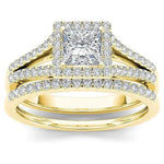 2025 Geometric Zirconia Ring Set – Elegant Wedding & Evening Jewelry6T0692