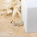Inlaid Crystal Dainty Stud Earrings for Women