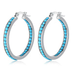 6 Color Small Hoop Earrings with Cubic Zirconia Gold/Silver Plated Stainless Steel EarringFH9307