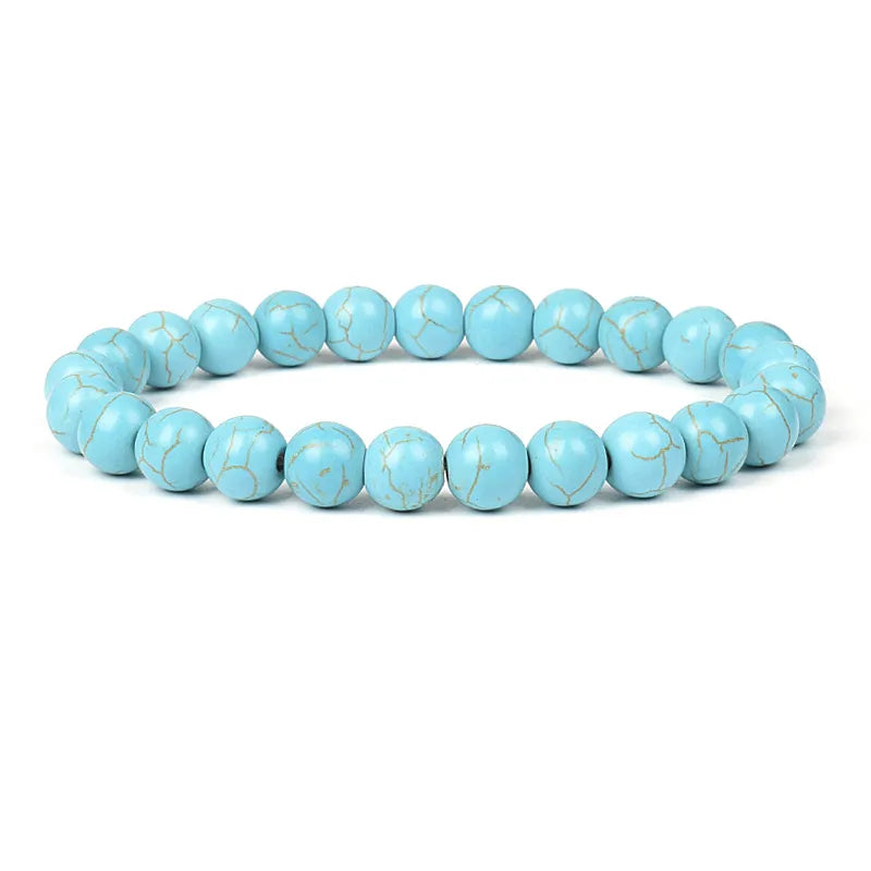 Various Shapes Blue Turquoise Bracelets117cm-6.7inch