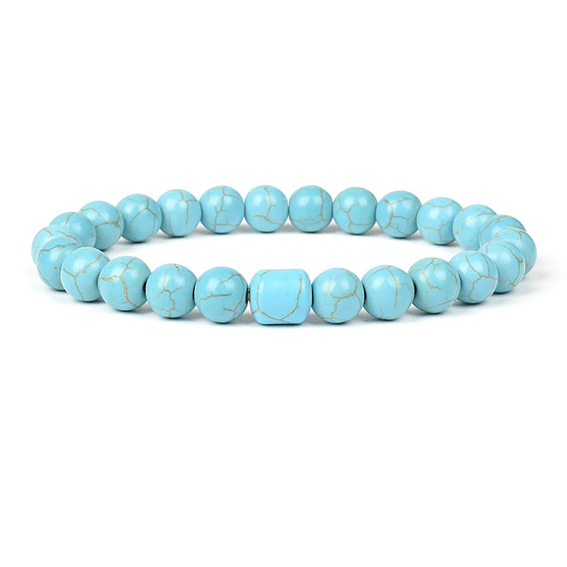 Various Shapes Blue Turquoise Bracelets1817cm-6.7inch