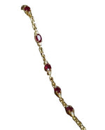 Light luxury silver Ruby Diamond Bracelet