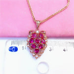 Ruby Grape Rose Gold NecklaceNecklace