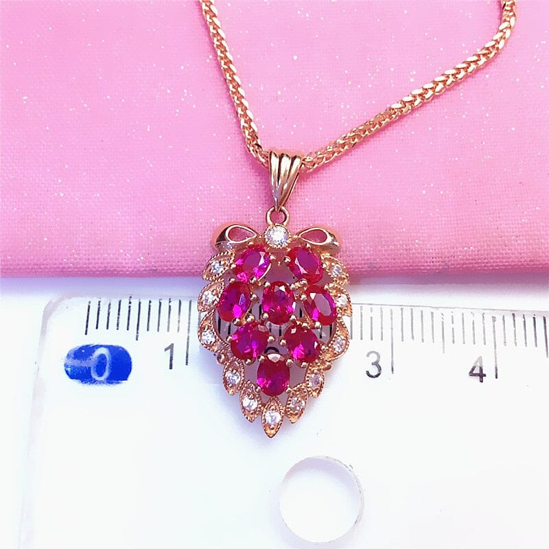Ruby Grape Rose Gold NecklaceNecklace
