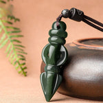 Natural Jade Down Magic Pestle Ink Jade Pendant