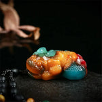 Natural Jade Tiger Pendant Necklace Hand-Carved