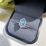 Aquamarine Sapphire Gemstone Engagement Ring for Women