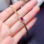 Vintage Natural Burmese Ruby Cuff BraceletBracelet