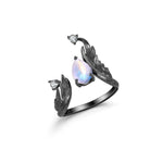 Ballet 1.43Ct Natural Amethyst Gemstone RingsMoonstoneCHINA