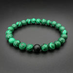 Natural Stone Beads Bracelets Lucky Charm 8mm Blue Turquoises Couple Bracelets4-malachite