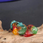 Natural Jade Tiger Pendant Necklace Hand-Carved