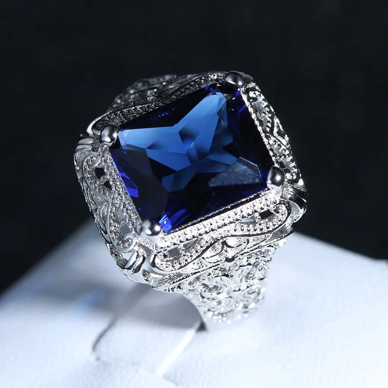 Blue Sapphire Rings For Women Charms